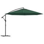 Parasol Zwevend 3.5m Groen | Tweedekansje | OP=OP, Ophalen of Verzenden, Nieuw, 3 tot 4 meter, Zweefparasol