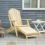 TRUUSK Adirondack Tuinstoel Inklapbaar Met Voetensteun 78 X, Verzenden, Nieuw