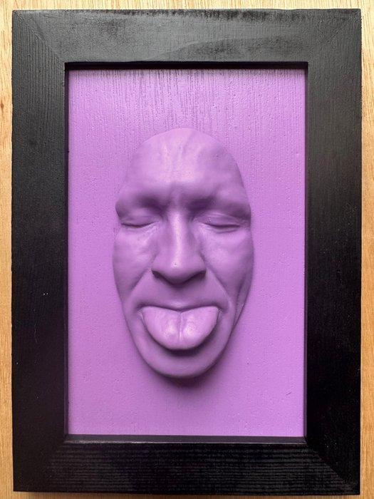 gregos - Small violet mockery on violet background-black, Antiek en Kunst, Kunst | Designobjecten