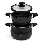 Meyerhoff Professionele 3-delige Stoompan Steamer 9L Marmer, Huis en Inrichting, Ophalen of Verzenden, Nieuw