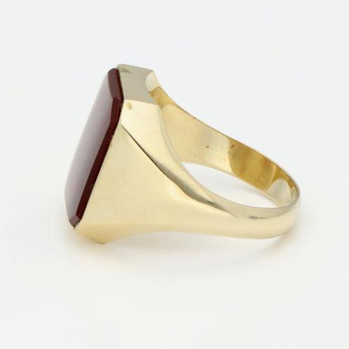 Ring - 14 karaat Geel goud - Carneool, Sieraden, Tassen en Uiterlijk, Ringen