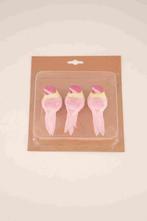 Bird on clip 10.5x3.5x3.5cm 3 stuks - Pink Vogeltje op clip, Hobby en Vrije tijd, Knutselen, Ophalen of Verzenden, Nieuw