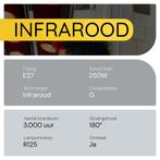 Technik E27 Infraroodlamp Dimbaar 250W - Half Infrarood Lamp, Huis en Inrichting, Verzenden, Nieuw