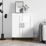 vidaXL Dressoir 69,5x34x90 cm bewerkt hout hoogglans wit, Huis en Inrichting, Kasten | Dressoirs, Verzenden, Nieuw, 50 tot 100 cm