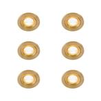 Set van 6 Moderne inbouwspot goud rond IP44 - Xena, Verzenden, Nieuw