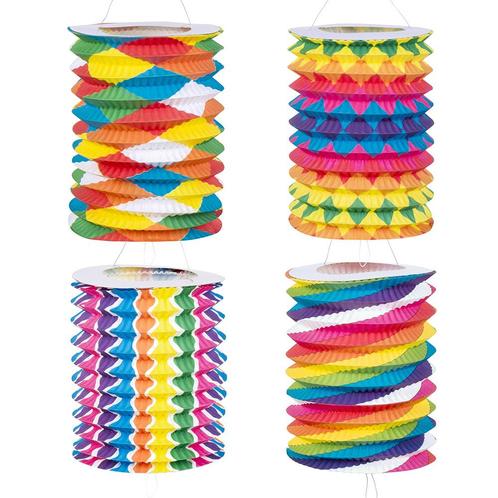 Regenboog Lampionnen Trek 16cm 12st, Hobby en Vrije tijd, Feestartikelen, Nieuw, Verzenden