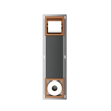 Inbouw toiletrolhouder-reserverolhouder copper zonder klep beschikbaar voor biedingen