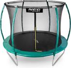 Trampoline groen 305 cm - met gebogen net & ladder - max..., Ophalen of Verzenden, Nieuw