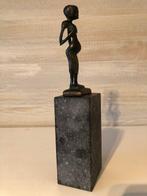 sculptuur, zwangere vrouw - 15 cm - Gepatineerd brons