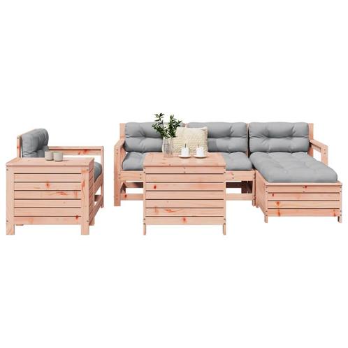 vidaXL 7-delige Loungeset massief douglas vurenhout, Tuin en Terras, Tuinsets en Loungesets, Loungeset, Nieuw, Verzenden