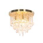 Klassieke plafondlamp goud met glas - Medusa, Huis en Inrichting, Lampen | Plafondlampen, Nieuw, Glas, Art Deco