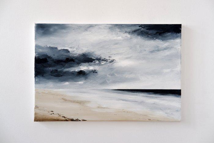 Matthieu van Riel - Beach Domburg, Antiek en Kunst, Kunst | Schilderijen | Modern