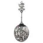 Zilveren geboortelepel; Oud Hollands 1922 | Vintage, Antiek en Kunst, Antiek | Goud en Zilver, Ophalen of Verzenden, Zilver