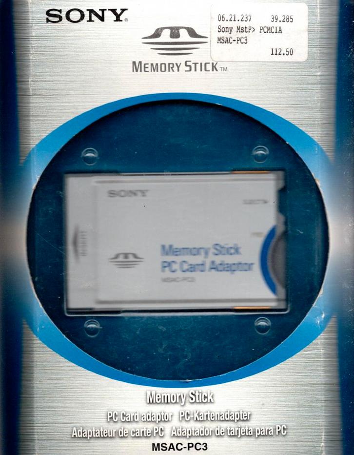 Sony Memory Stick PC Card Adapter- MSACPC3 (Nieuw), Audio, Tv en Foto, Fotografie | Fotostudio en Toebehoren, Nieuw, Verzenden