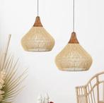 Rotan Hanglamp – Handgeweven Bamboe Plafondlamp Retro Design, Huis en Inrichting, Lampen | Hanglampen, Verzenden, Nieuw