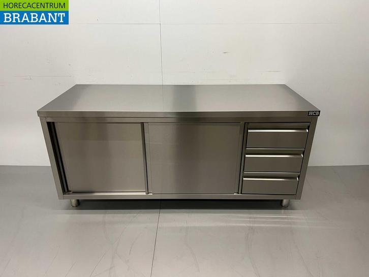 RVS Werkkast Kast Werktafel Premium-line 2 schuifdeuren en 3, Zakelijke goederen, Horeca | Keukenapparatuur, Nieuw in verpakking