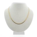 Gouden gourmet schakelketting., Sieraden, Tassen en Uiterlijk, Kettingen, Ophalen of Verzenden, Gebruikt, Overige kleuren, Goud