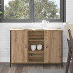 vidaXL Dressoir artisanaal eikenkleurig 100 x 35 x 70 cm, Huis en Inrichting, Kasten | Dressoirs, Verzenden, Nieuw, Overige houtsoorten