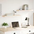 vidaXL Wandschapppen 2 st 80x23,5x4 cm bewerkt hout, Huis en Inrichting, Woonaccessoires | Wandplanken en Boekenplanken, Verzenden