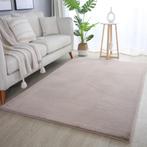 Zacht Hoogpolig Vloerkleed | Pouffy | Beige | 200x290 cm, Huis en Inrichting, Stoffering | Tapijten en Kleden, Verzenden, Nieuw