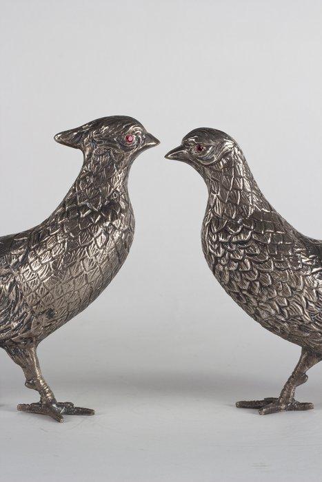 Figuur - Faisanes, Largo 33 cm. (2) - Gepatineerd brons, Antiek en Kunst, Curiosa en Brocante