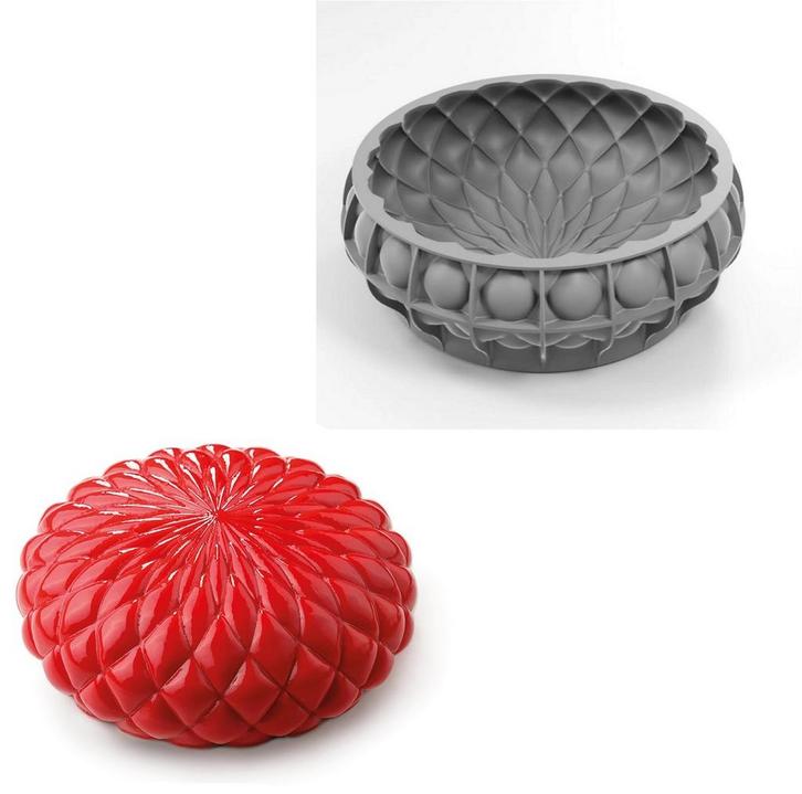 Siliconen Vorm Dahlia Ø20x6,5cm (Dinara Kasko), Hobby en Vrije tijd, Taarten en Cupcakes maken, Nieuw, Verzenden