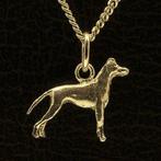 Gouden Black and tan Terrier met staart ketting hanger - ..., Verzenden, Nieuw