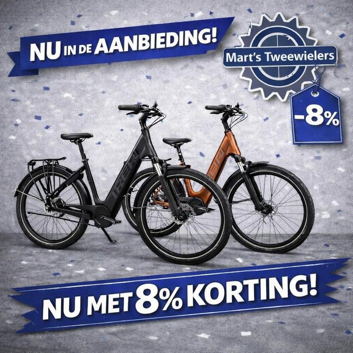 Trek District +4 Elektrische heren/dames modellen 8% Korting, Fietsen en Brommers, Elektrische fietsen, Nieuw, 51 tot 55 cm, 50 km per accu of meer