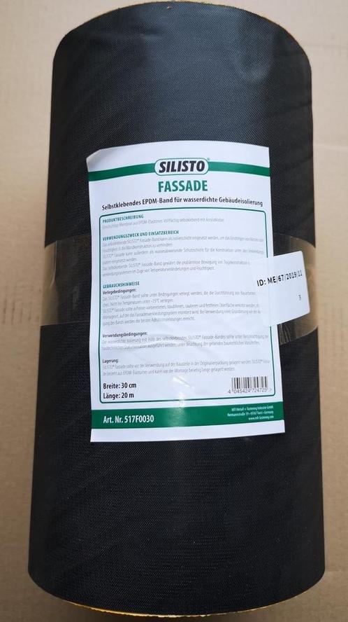 Silisto Fassade EPDM zelfklevend 30cm breed x 20m1, Doe-het-zelf en Verbouw, Buizen en Afvoer, Ophalen of Verzenden