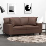 vidaXL Sierkussens 2 st 40x40 cm kunstleer bruin, Huis en Inrichting, Woonaccessoires | Kussens, Verzenden, Nieuw, Bruin