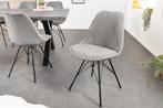 Design stoel SCANDINAVIA MEESTERSTUK grijs koord zwart, Huis en Inrichting, Stoelen, Ophalen of Verzenden, Nieuw
