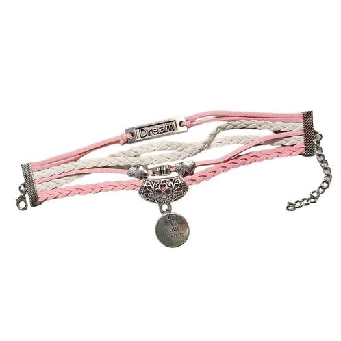 Fako Bijoux® - Multi Armband - Dream Hartjes Munt – Roze/Wit, Sieraden, Tassen en Uiterlijk, Armbanden, Verzenden