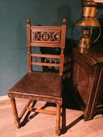 Stoel - Rundleer - Draak en Cherubs stoel