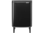 Brabantia Bo Hi Prullenbak - 12 liter - Matt Black, Verzenden, Zo goed als nieuw