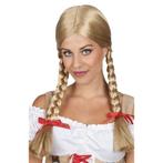 Blonde Oktoberfest damespruik met vlechten - Damespruiken, Nieuw, Ophalen of Verzenden