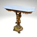 Wandtafel - Barok - Carrara marmer, Hout
