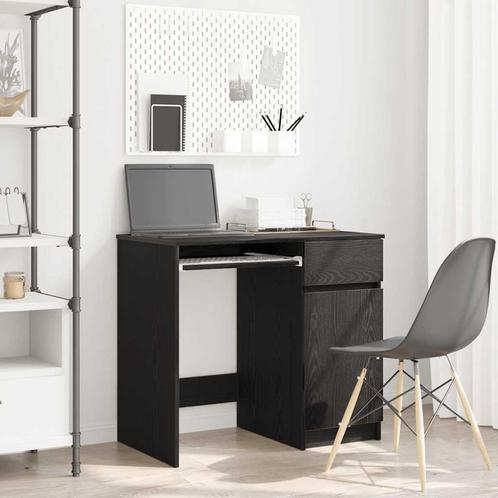 vidaXL Bureau 86x49x76 cm spaanplaat zwart eikenkleurig, Huis en Inrichting, Bureaus, Nieuw, Verzenden