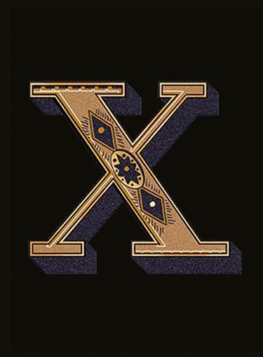 VERSACE ALFABET - Letter X (Nero/Oro) / Vloertegel en, Doe-het-zelf en Verbouw, Tegels, Ophalen of Verzenden