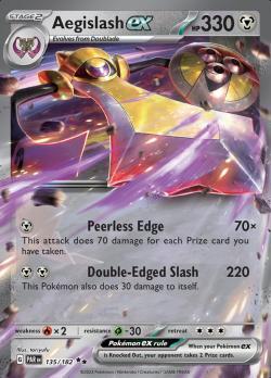 Aegislash ex 135/182 Paradox Rift, Hobby en Vrije tijd, Verzamelkaartspellen | Pokémon, Losse kaart, Nieuw, Foil, Ophalen of Verzenden