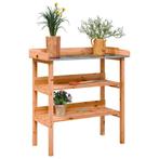 vidaXL Plantentafel met schappen 78x38x82,5 cm vurenhout, Verzenden, Nieuw