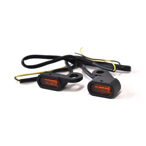 Richtingaanwijzers | Stuurmontage | LED | Zwart | Amber Glas, Motoren, Onderdelen | Harley-Davidson, Nieuw, Verzenden
