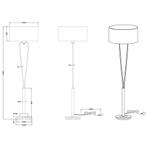 LED Vloerlamp - Trion Hilton - E27 Fitting - Rond - Mat Goud, Ophalen of Verzenden, Nieuw, Metaal