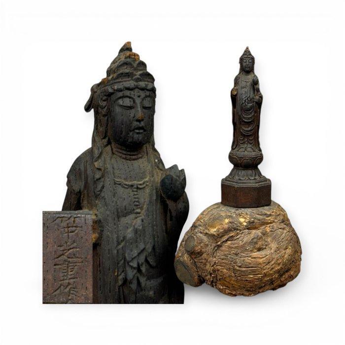 Takenaka Mitsushige – Uitgehouwen houten Kannon Bodhisattva, Antiek en Kunst, Antiek | Overige Antiek