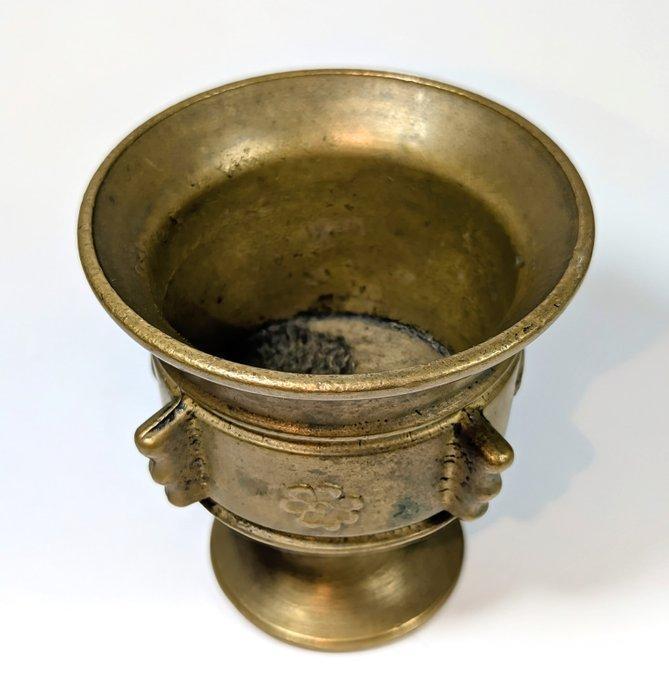 Vijzel en stamper (2) - Verguld brons - Verguld bronzen, Antiek en Kunst, Curiosa en Brocante