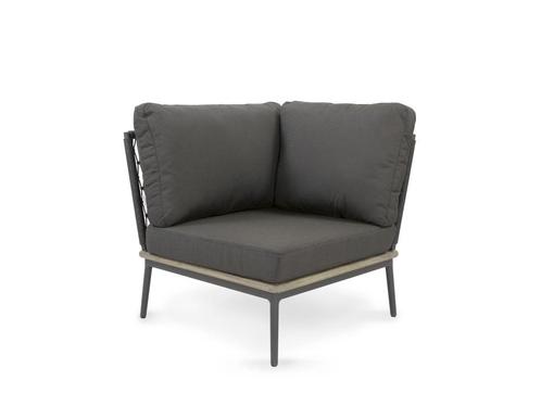 Niehoff Freeport Lounge Hoekmodule - Zwart, Tuin en Terras, Tuinsets en Loungesets, Ophalen of Verzenden