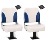 vidaXL Bootstoelen 2 st met poot 360° draaibaar, Watersport en Boten, Verzenden, Nieuw