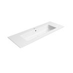 Keramiek Wastafel Sapho Pura 122x46 cm Wit ExtraGlaze, Doe-het-zelf en Verbouw, Sanitair, Ophalen of Verzenden, Nieuw, Overige typen