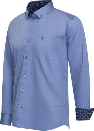 2dekans | Cappuccino Italia - M - Overhemd - Blauw beschikbaar voor biedingen
