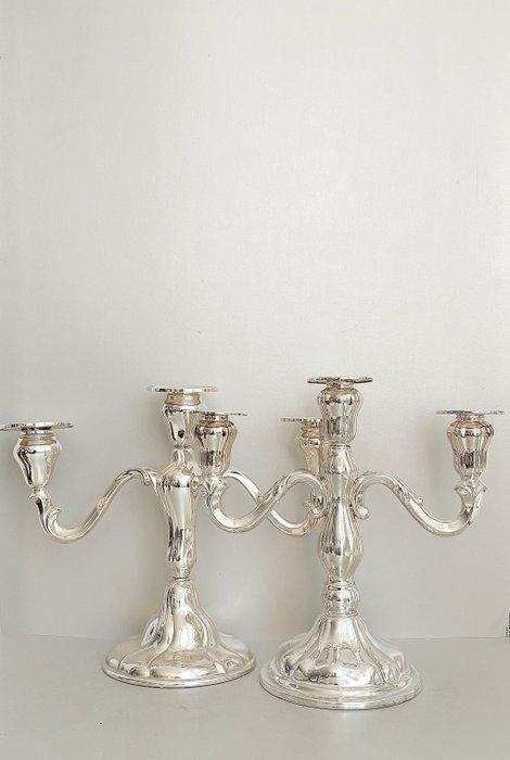 BMF, Attributed to - Kandelaar (2) - Verzilverd - Grote, Antiek en Kunst, Antiek | Meubels | Tafels