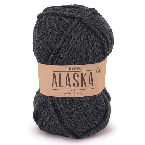 DROPS Alaska Mix - 05 antraciet - Wol Garen, Hobby en Vrije tijd, Breien en Haken, Ophalen of Verzenden
